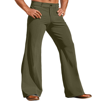 Men's Vintage Flare Striped Elegant Trousers