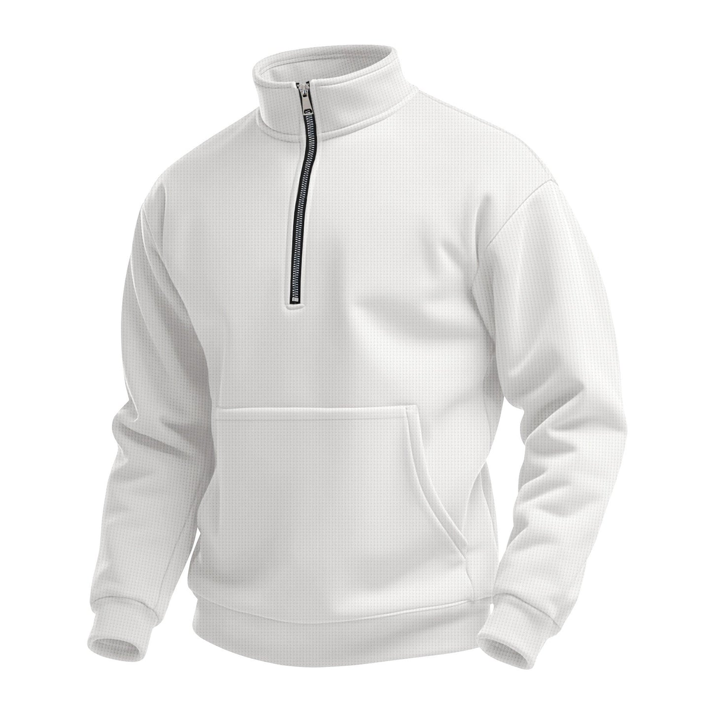 Men's Fleece Pullover Stand-up Collar Kangaroo Pocket Practical