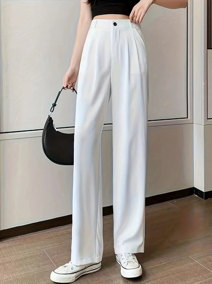 Women's High-Waist Trousers Comfortable Elegant