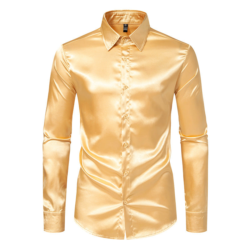 Men's Silk Shirt Elegant Slim Fit