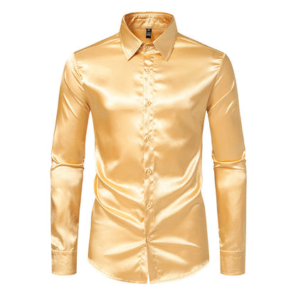 Men's Silk Shirt Elegant Slim Fit
