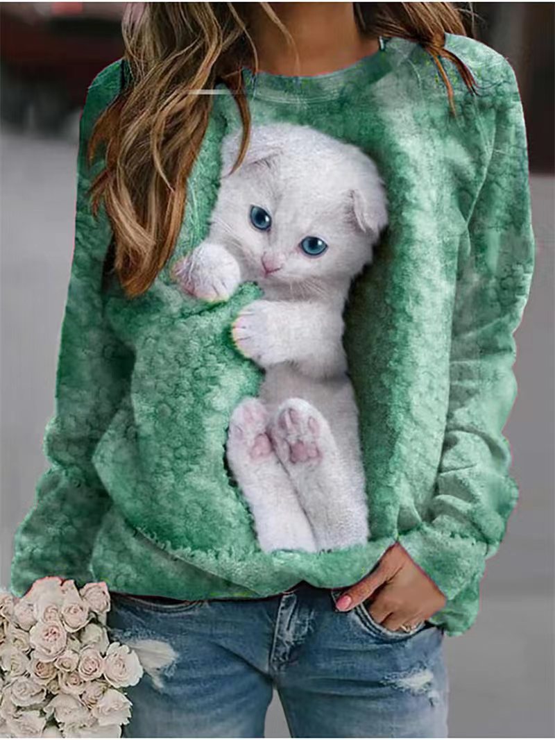 Women's Sweatshirt Cute Animal Print Women's Fashion