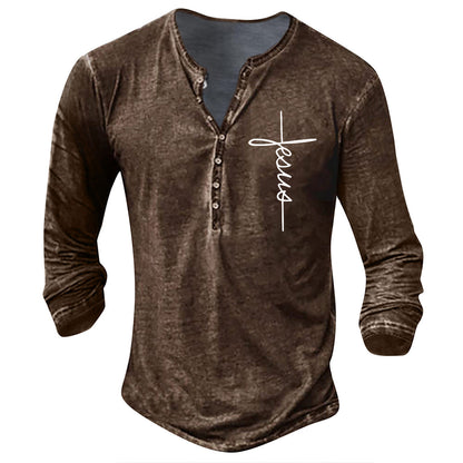Herren Langarm-Shirt Grafikdruck Trendy Casual