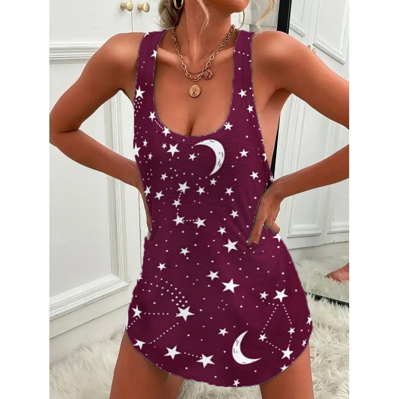 Women's Camisole Romantic Star Motifs