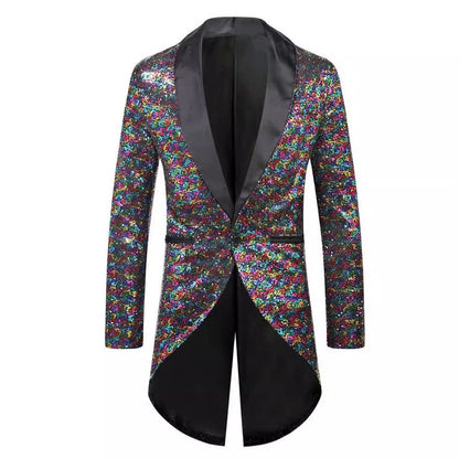 Men's Suit Blazer Glitter Effect Elegant Shawl Lapel