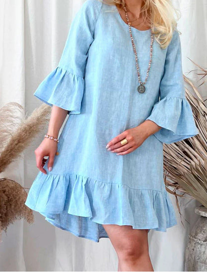 Summer Dress Linen Women's Loose Fit