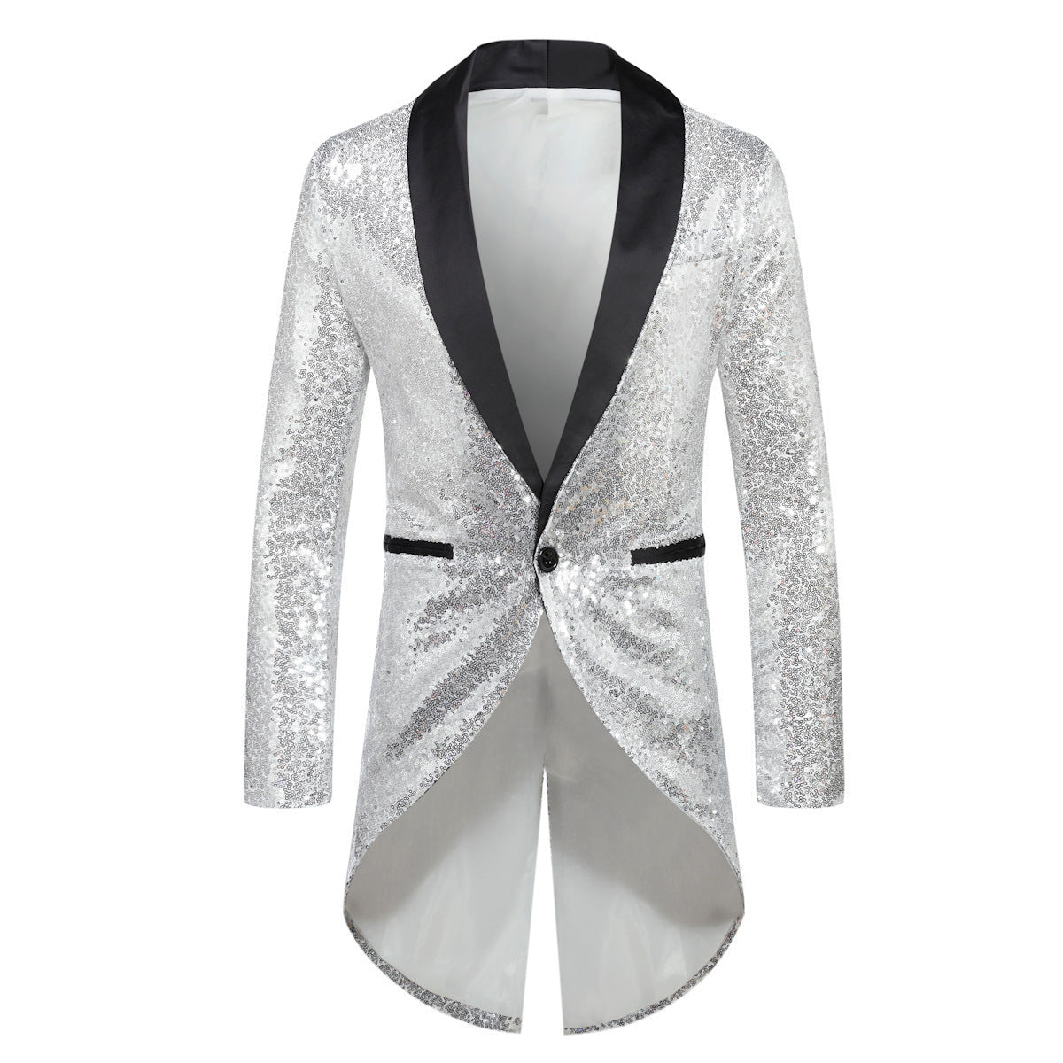 Men's Suit Blazer Glitter Effect Elegant Shawl Lapel