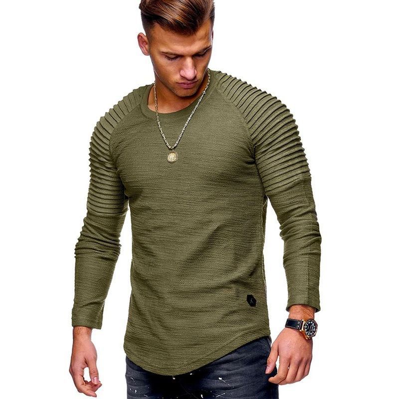 Men's Long-Sleeve Shirt Textured Design Elegant