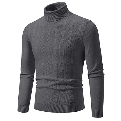 Men's Turtleneck Cable Knit Sweater