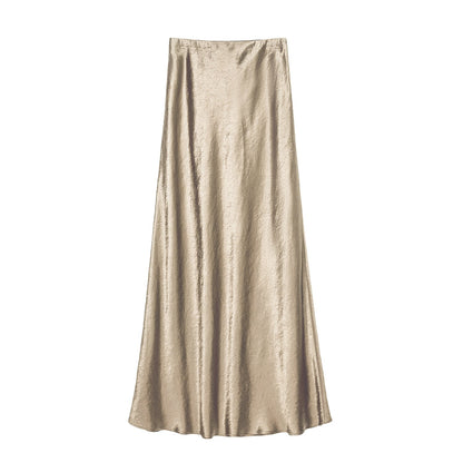 Women's Maxi Skirt Elegant Viscose Satin Luxury Dress