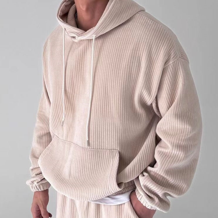 Men's Hoodie Comfortable Ribbed Kangaroo Pocket