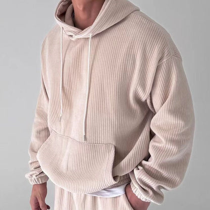 Men's Hoodie Comfortable Ribbed Kangaroo Pocket
