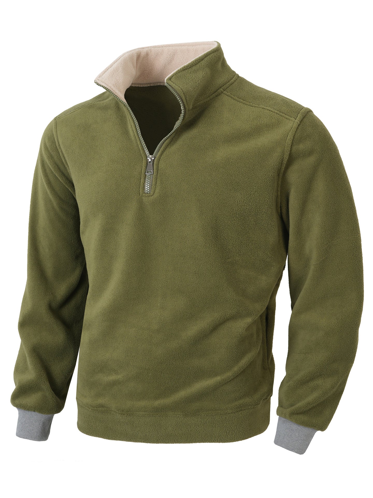 Men's Warm Mid-Length Fleece Jacket