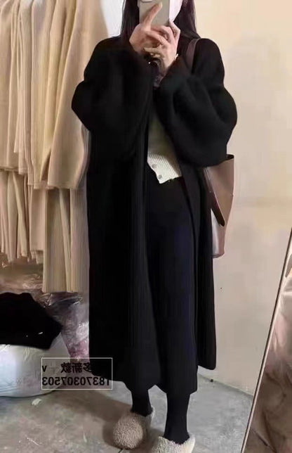 Large Cardigan Wool Coat Plus Size