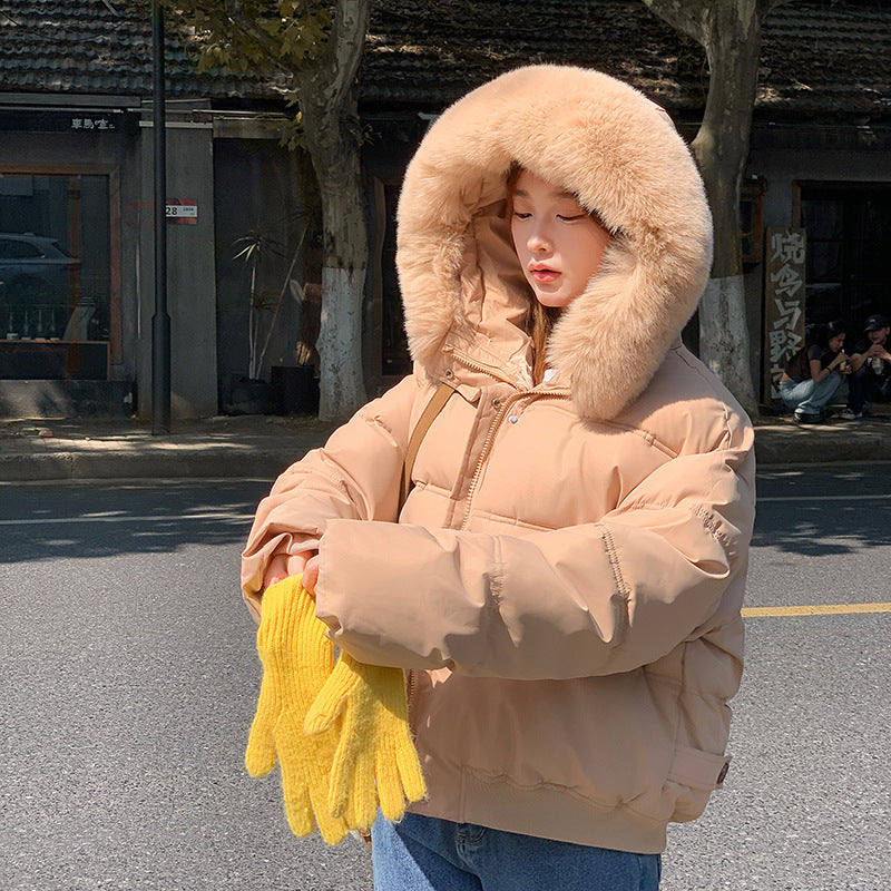 Women's Puffer Jacket Warm Luxury Faux Fur Collar