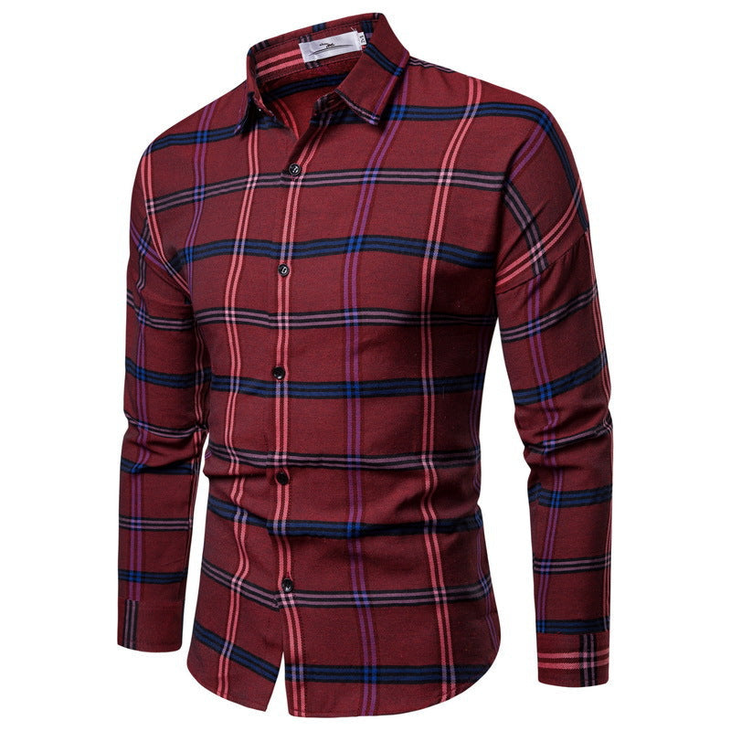 Men's Plaid Flannel Shirt Modern Comfortable