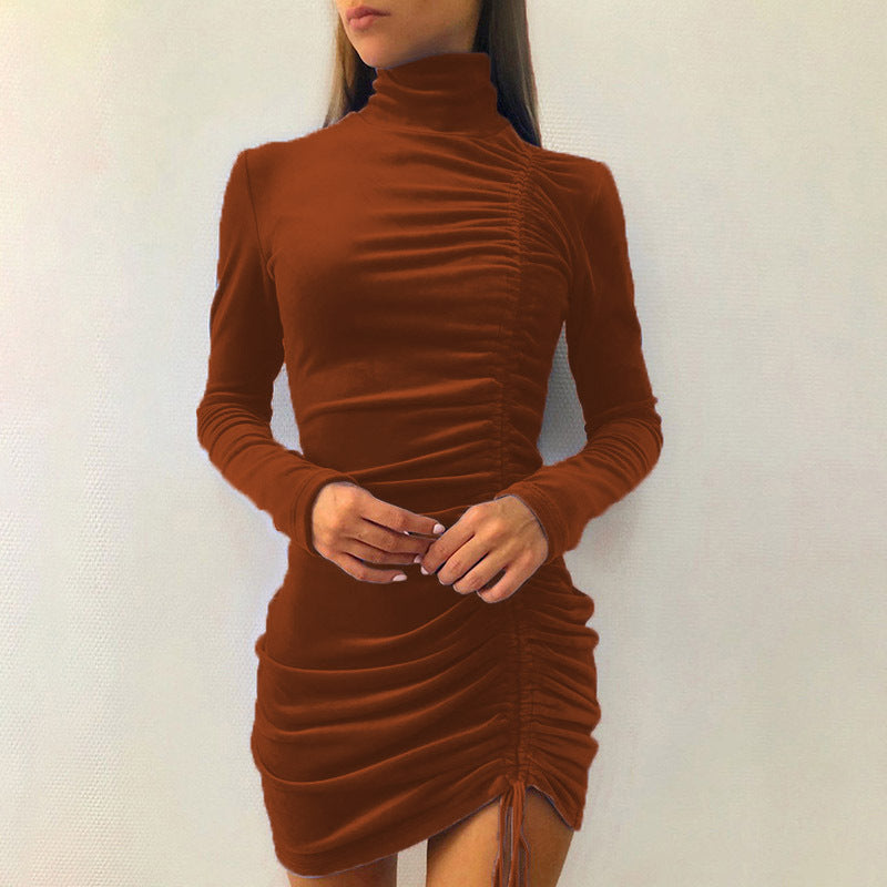 Elegant Women's Velvet-Look Dress