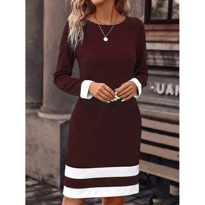 Women's Dress Elegant Contrast Sleeves Modern Design