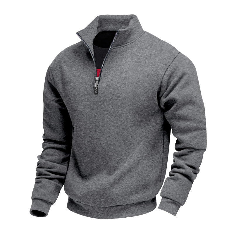 Men's Fleece Pullover Stand-up Collar Warm