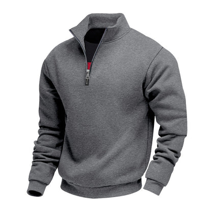 Men's Fleece Pullover Stand-up Collar Warm