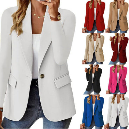Damen Blazer Elegant Geschnitten mit Knöpfen - IdealeKleiden