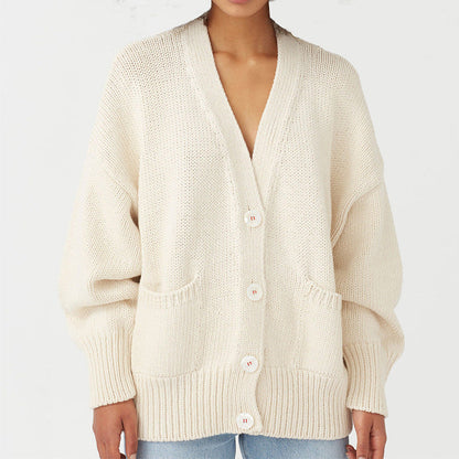 Women's Plus Size Chunky Knit Cardigan Stylish