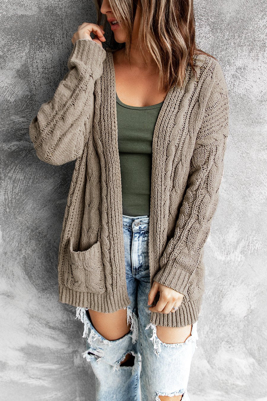 Women's Cardigan Oversized Sleeves and Deep Pockets