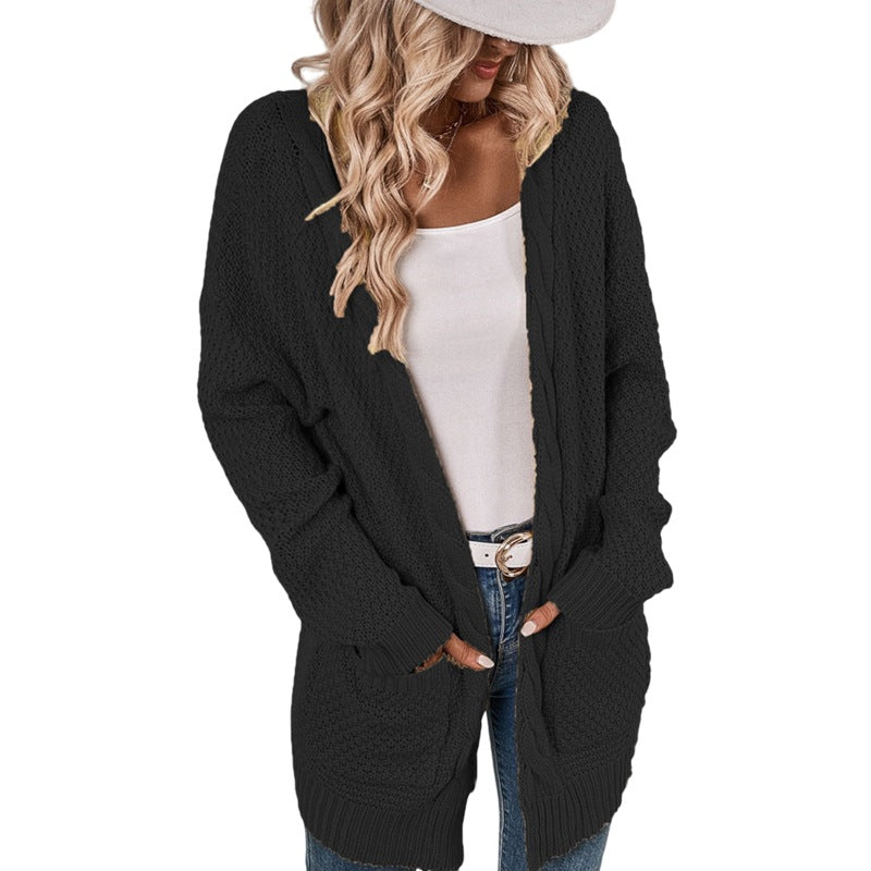 Women's Knitted Cardigan Generous with Pockets Elegant Design