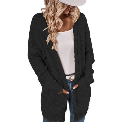 Women's Knitted Cardigan Generous with Pockets Elegant Design
