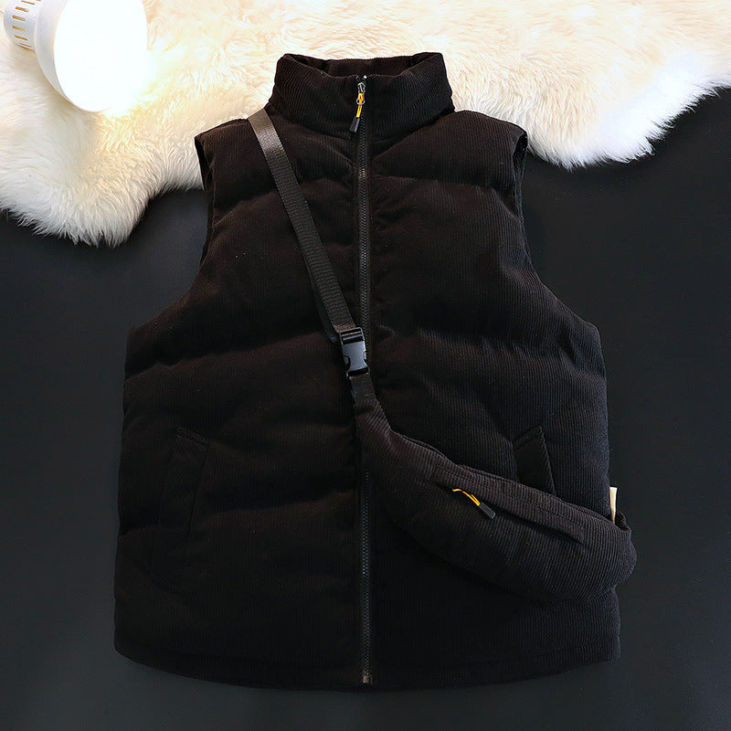 Women's Quilted Vest Fleece Lined Warm Pocket Jacket