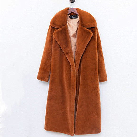 Luxury Women's Coat Teddy Style Long-Hair Winter Season