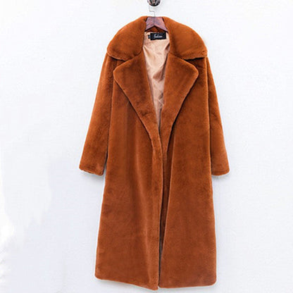 Luxury Women's Coat Teddy Style Long-Hair Winter Season