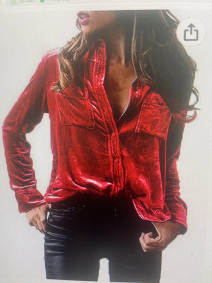 Elegant Women's Satin Blouse with Embroidery