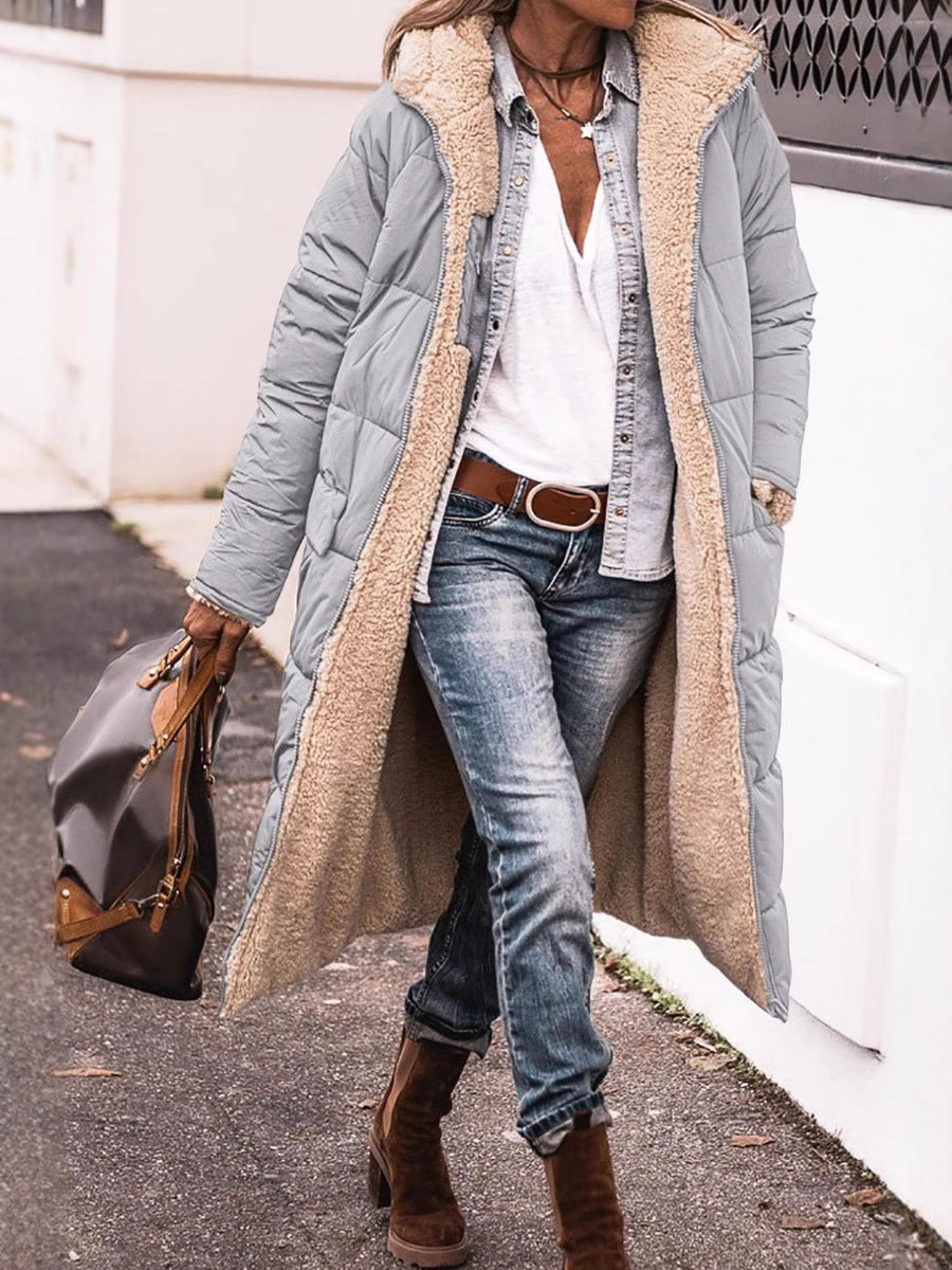 Women's Long Cozy Quilted Winter Coat