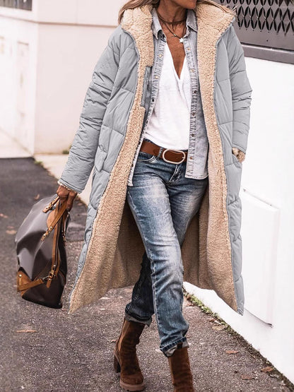 Women's Long Cozy Quilted Winter Coat