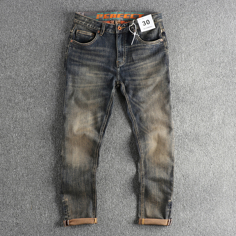 Men's Slim Fit Jeans Used Look Trendy