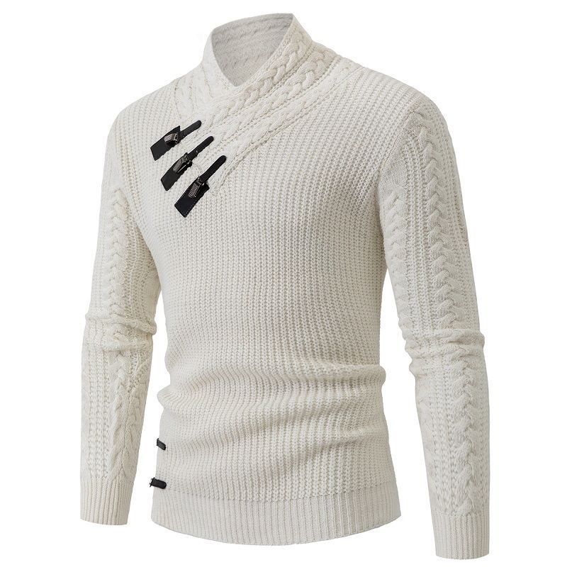 Men's Knitted Jumper Asymmetrical Modern Design
