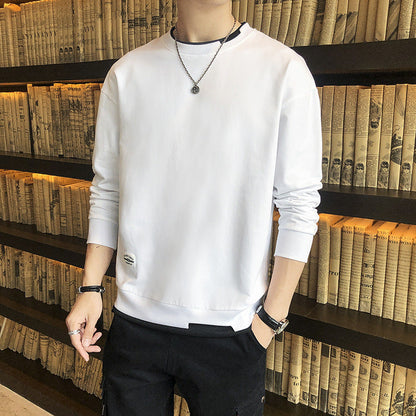 Herren Sweatshirt Lässig Kontrast Saum Trendy - IdealeKleiden