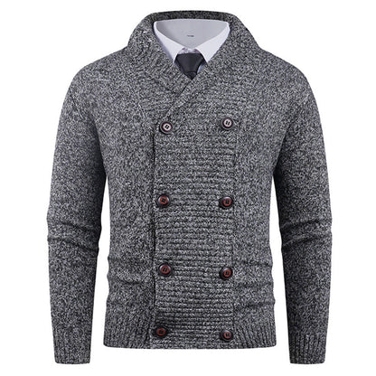 Men's Cardigan Modern Shawl Collar Button Design