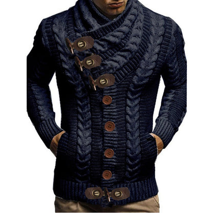 Men's Cardigan Chunky Knit Modern Buttons