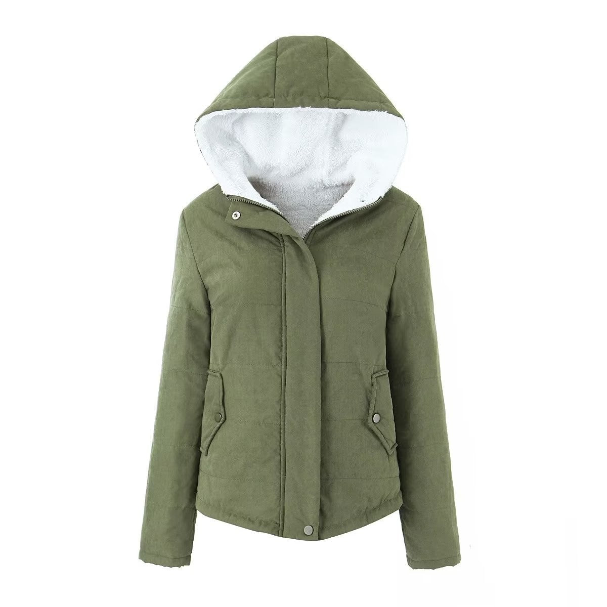 Women's Winter Quilted Jacket Warm Hooded