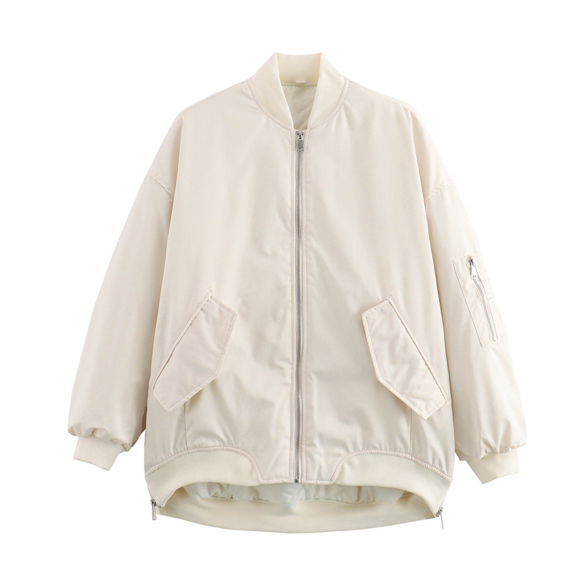 Women's Sporty Casual Bomber Jacket with Pockets