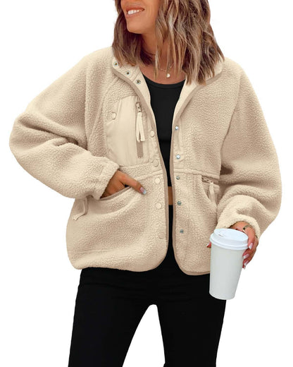 Women's Fleece Jacket Soft and Warm with Pockets