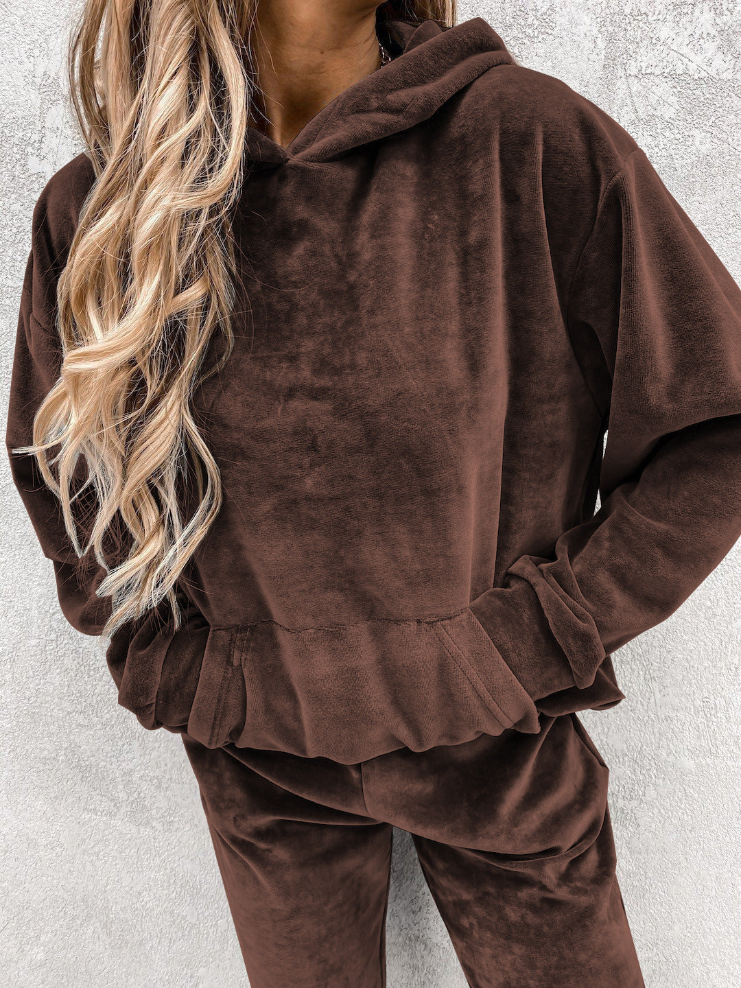 Women's Fleece Set Soft High-Neck Elastic