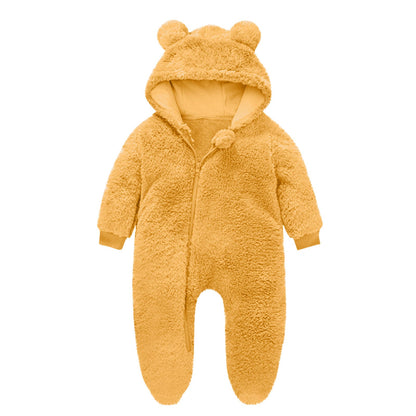 Children's Fleece All-in-One with Bear Ears, Cuddly Warm