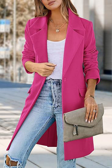 Women's Oversized Elegant Long Blazer