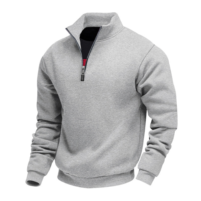 Herren Fleece Pullover Stehkragen Warm - IdealeKleiden