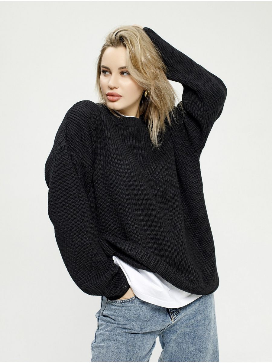 Women's Chunky Knit Sweater Comfortable Crew Neck