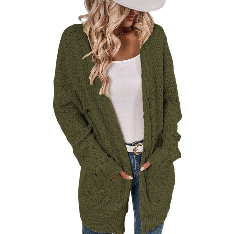 Women's Knitted Cardigan Generous with Pockets Elegant Design