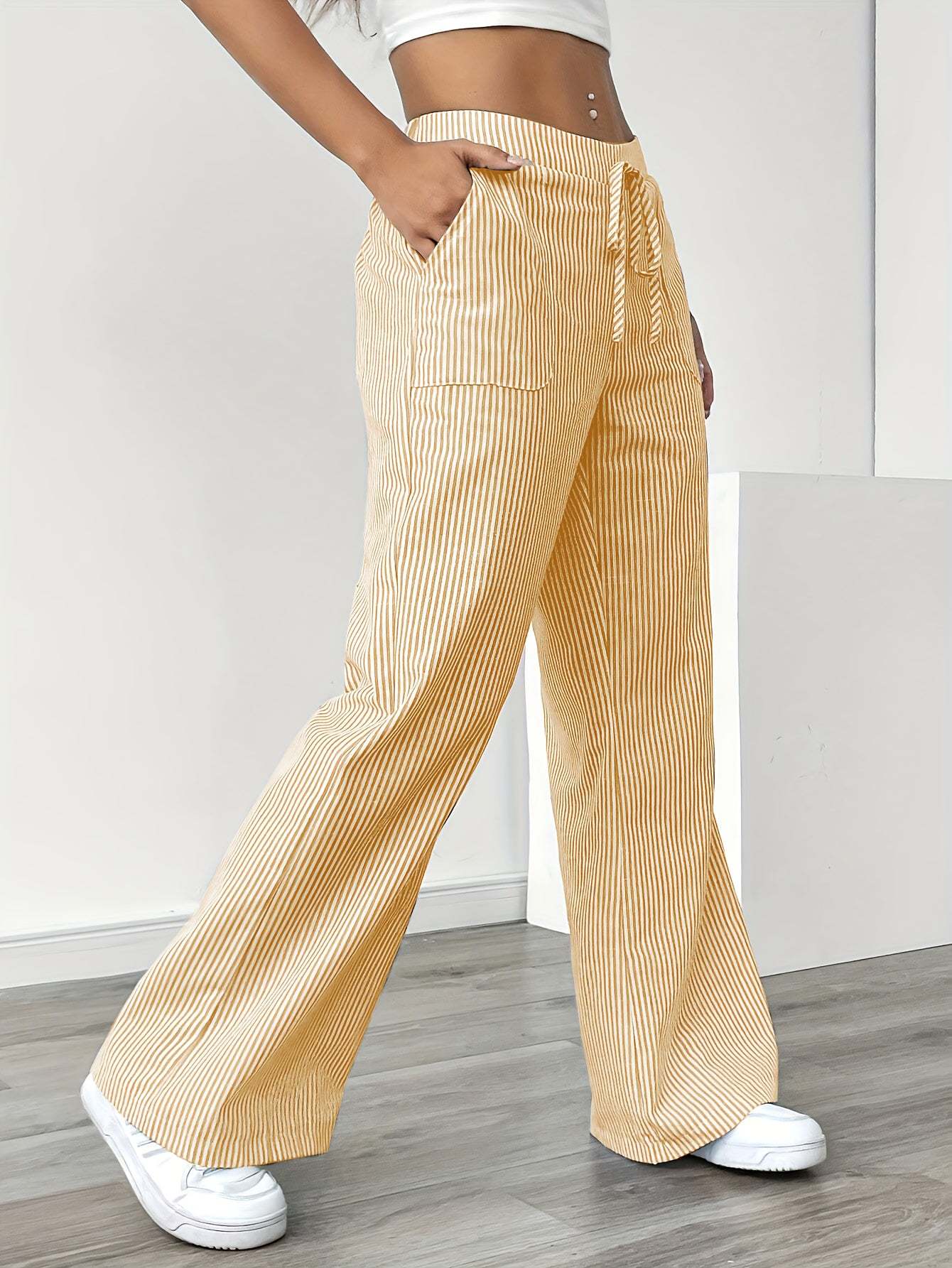 Women's Joggers Comfortable With Belt and Pockets